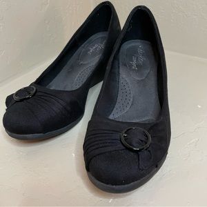 Women’s Classic Black DexFlex Comfort Wedge Heel 9W Excellent Condition!